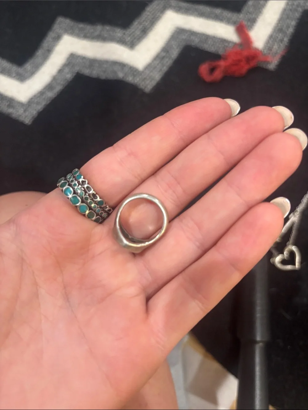 Heart Cross Sterling Silver ring - Silver